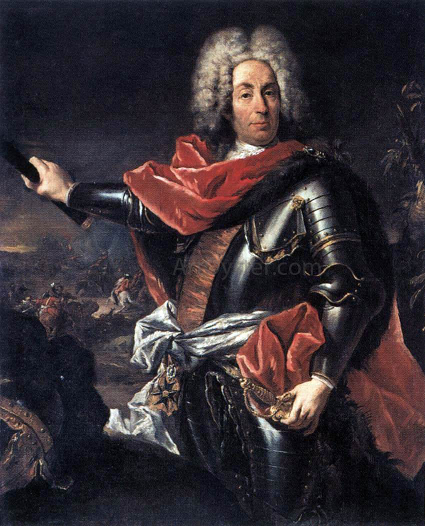 Giovanni Antonio Guardi Portrait of Marshal Matthias von der Schulenburg - Hand Painted Oil Painting
