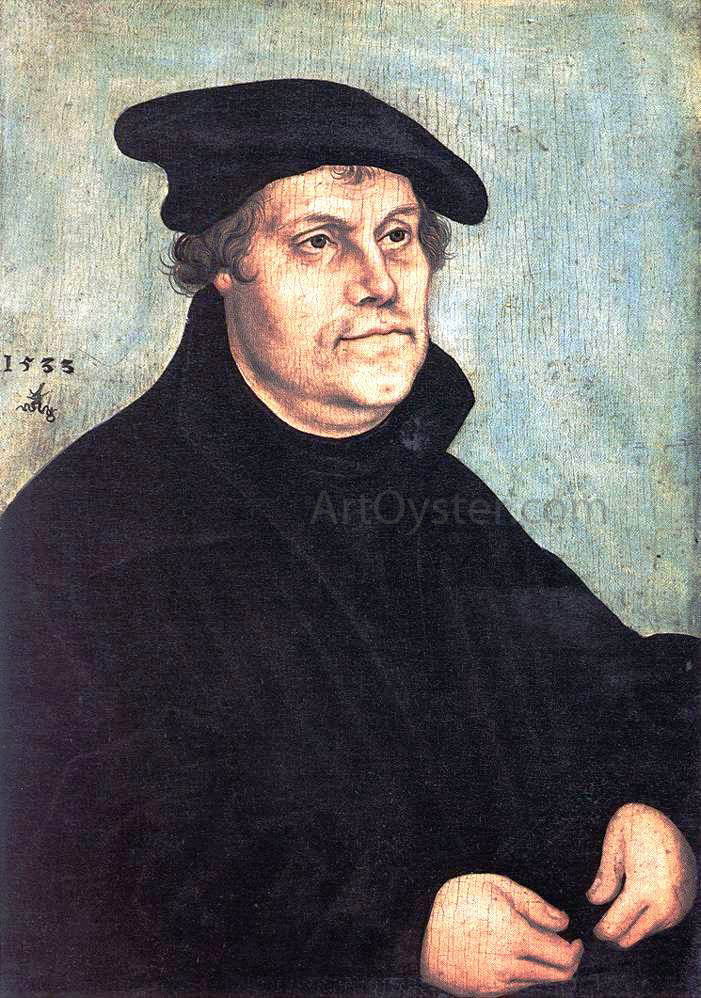The Elder Lucas Cranach Portrait of Martin Luther - Hand Painted Oil Painting