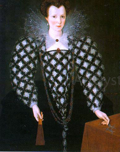  The Younger Marcus Gheeraerts Portrait of Mary Rogers: Lady Harrington - Hand Painted Oil Painting
