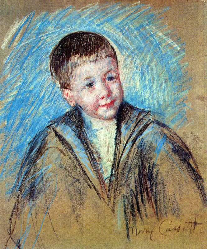 Mary Cassatt Portrait of Master St. Pierre (study) - Hand Painted Oil Painting
