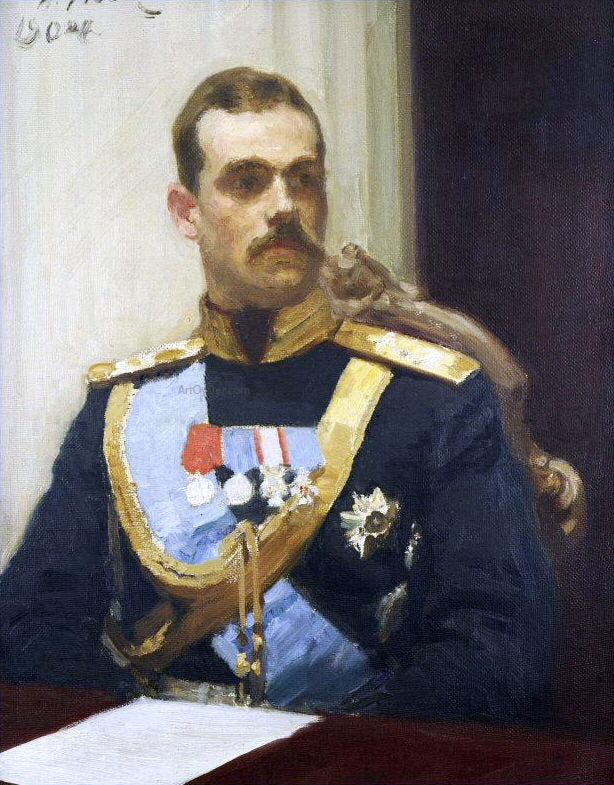 Ilia Efimovich Repin Portrait of Member of State Council Grand Prince Mikhail Aleksandrovich Romanov, Study - Hand Painted Oil Painting