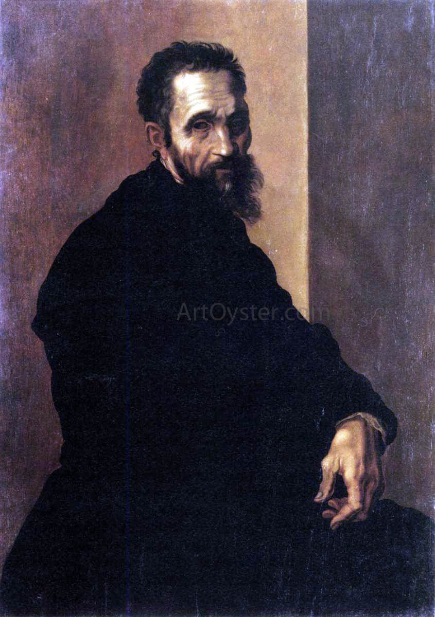 Jacopino Del Conte Portrait of Michelangelo - Hand Painted Oil Painting