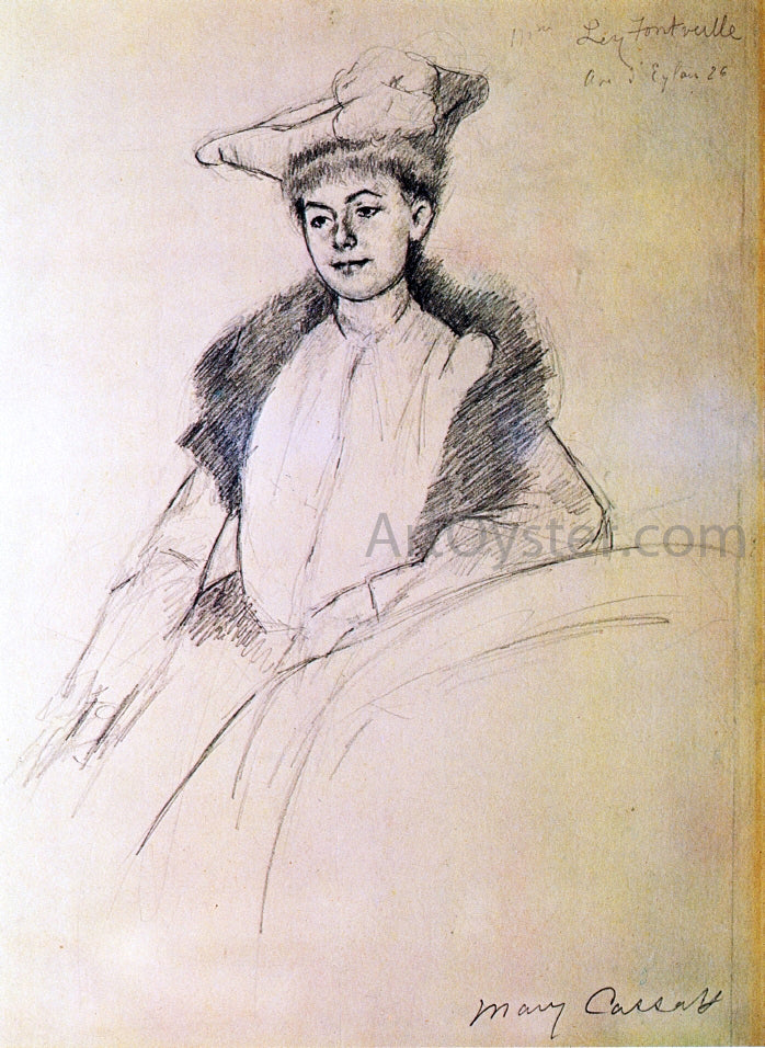 Mary Cassatt Portrait of Mme. Fontveille - Hand Painted Oil Painting