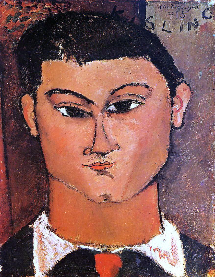 Amedeo Modigliani Portrait of Moise Kisling - Hand Painted Oil Painting
