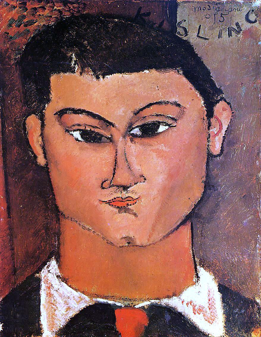  Amedeo Modigliani Portrait of Moise Kisling - Hand Painted Oil Painting