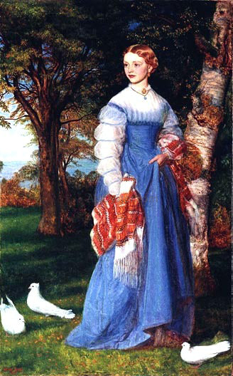 Arthur Hughes Portrait of Mrs. Louisa Jenner - Hand Painted Oil Painting