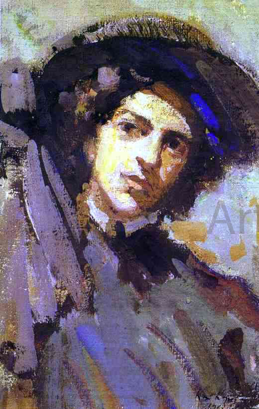 Constantin Alexeevich Korovin Portrait of Nadezhda Komarovskaya - Hand Painted Oil Painting