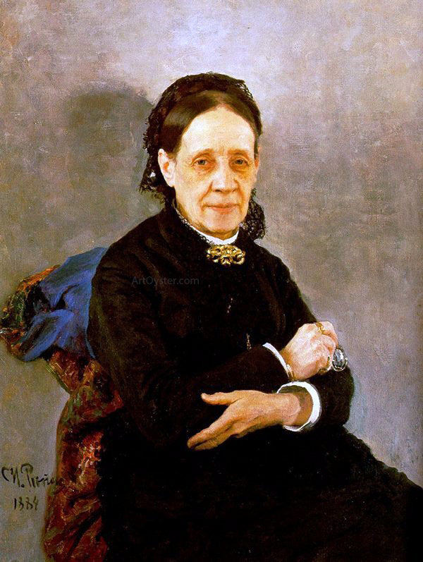 Ilia Efimovich Repin Portrait of Nadezhda Stasova - Hand Painted Oil Painting