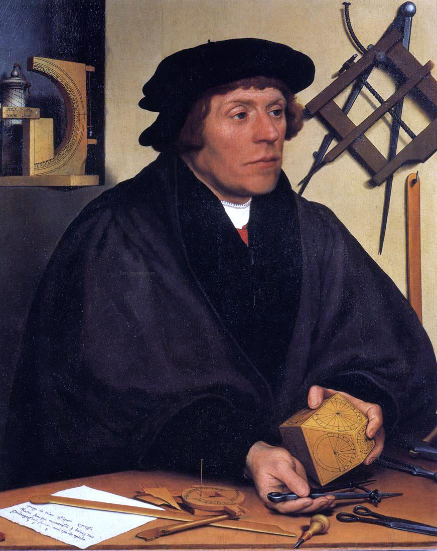 The Younger Hans Holbein Portrait of Nikolaus Kratzer - Hand Painted Oil Painting