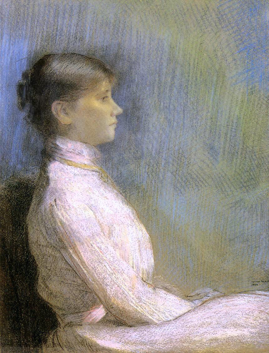Odilon Redon Portrait of Paule Gobillard - Hand Painted Oil Painting