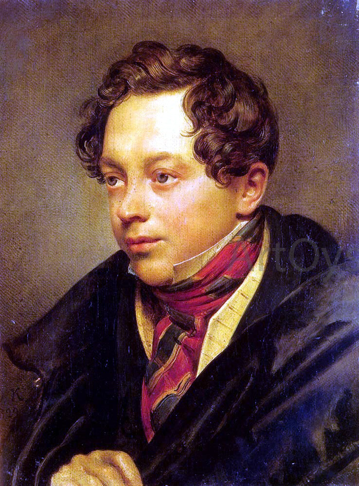 Orest Adamovich Kiprenskii Portrait of Petr Vassilievich Basin - Hand Painted Oil Painting