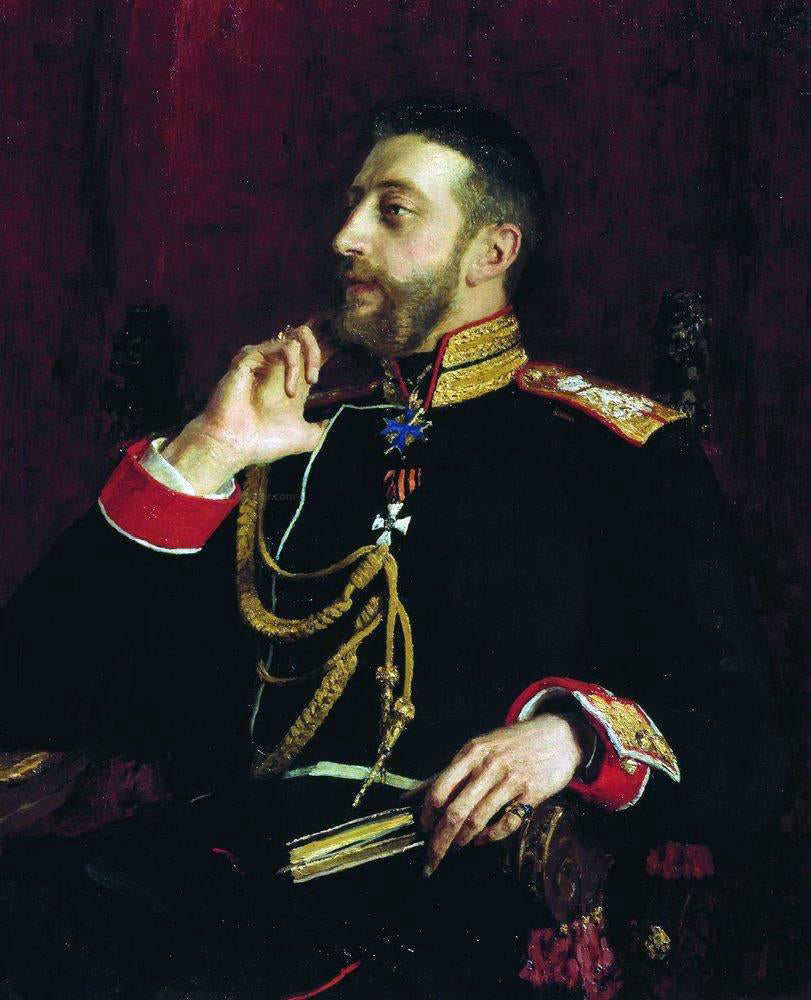  Ilia Efimovich Repin Portrait of Poet Grand Prince Konstantin Konstantinovich Romanov - Hand Painted Oil Painting