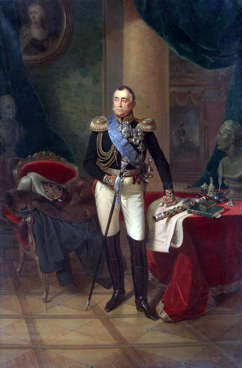 Franz Kruger Portrait of Prince Pyotr Volkonsky - Hand Painted Oil Painting