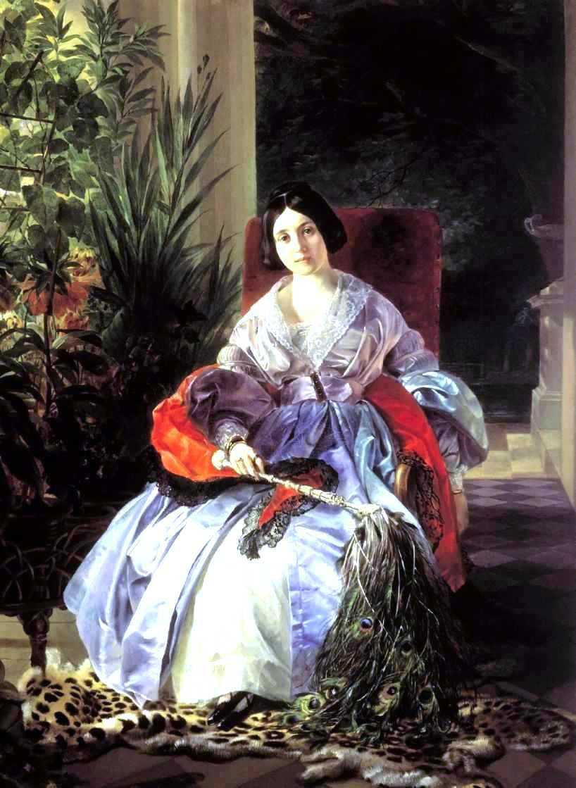 Karl Pavlovich Brulloff Portrait of Princess Ye. P. Saltykova - Hand Painted Oil Painting