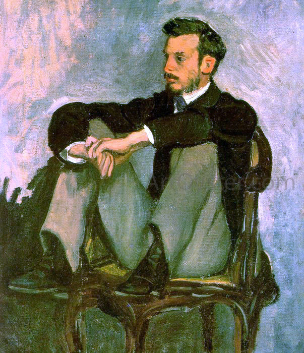 Jean Frederic Bazille Portrait of Renoir - Hand Painted Oil Painting