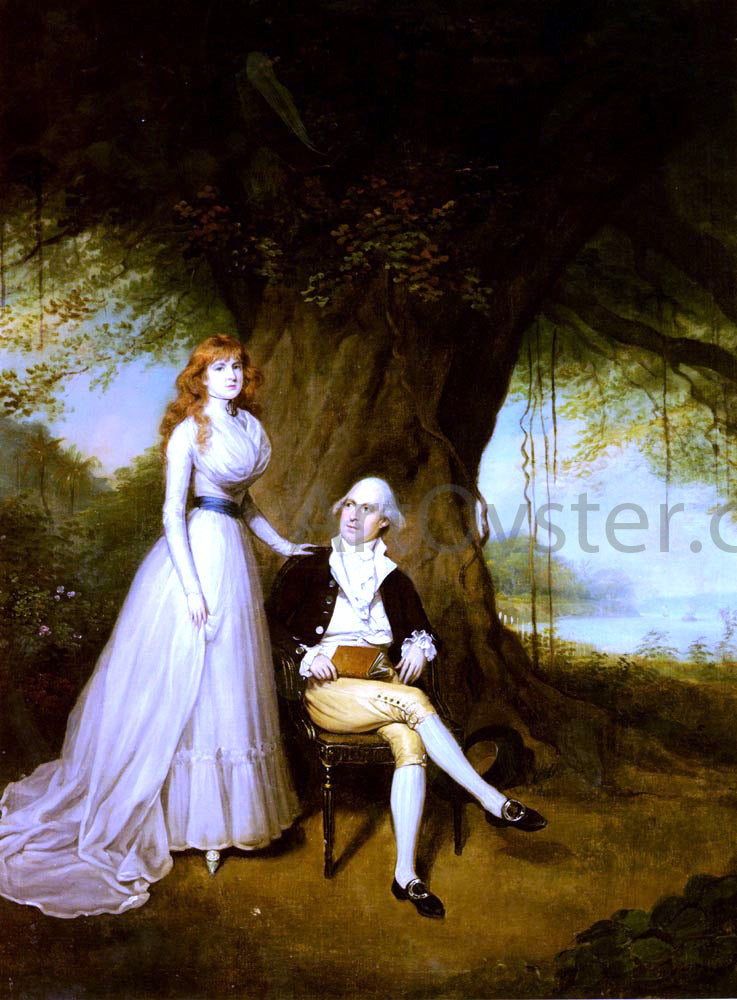 Arthur William Devis Portrait of Robert Grant And His Wife, Elizabeth - Hand Painted Oil Painting