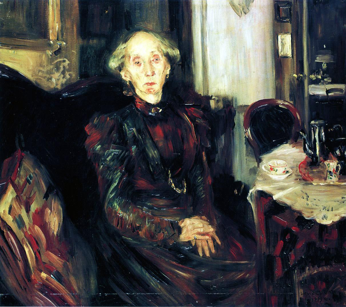 Lovis Corinth Portrait of Rosenhagen's Mother - Hand Painted Oil Painting