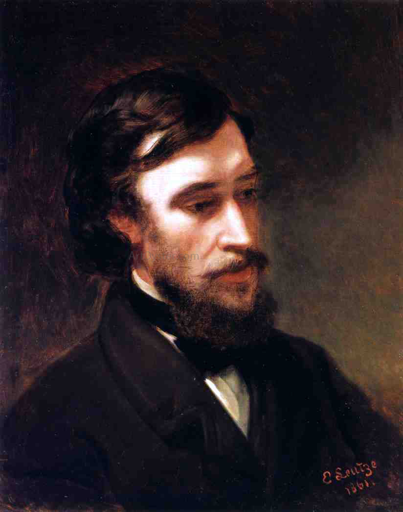 Emanuel Gottlieb Leutze Portrait of Sanford Robinson Gifford - Hand Painted Oil Painting