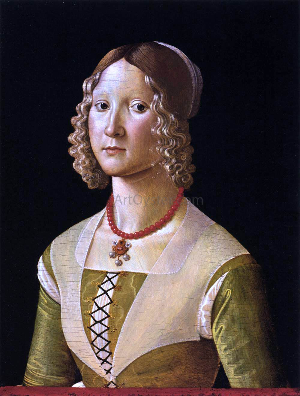 Davide Ghirlandaio Portrait of Selvaggia Sassetti - Hand Painted Oil Painting