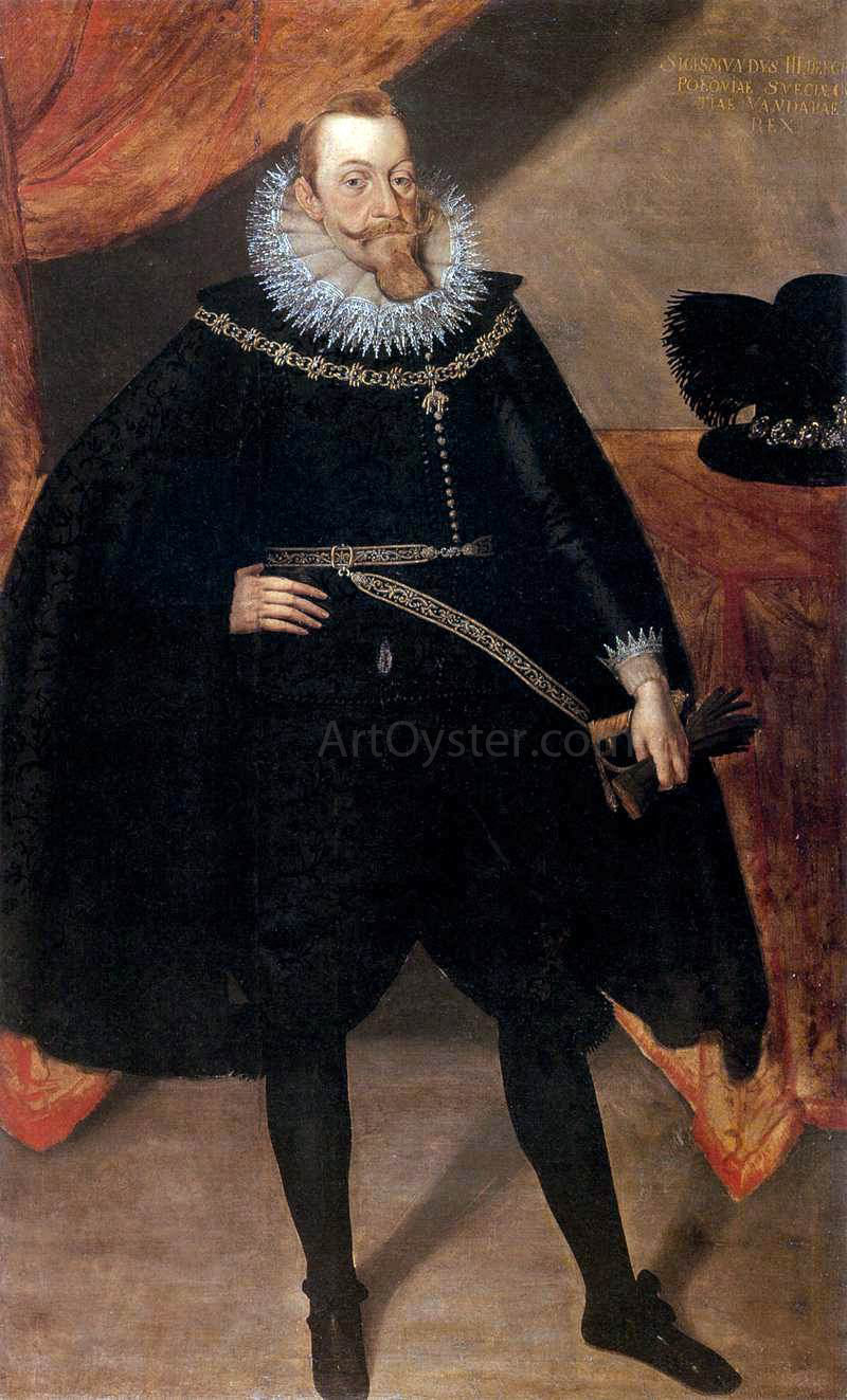 Unknown (2) Masters Portrait of Sigismund III Vasa, King of Poland - Hand Painted Oil Painting