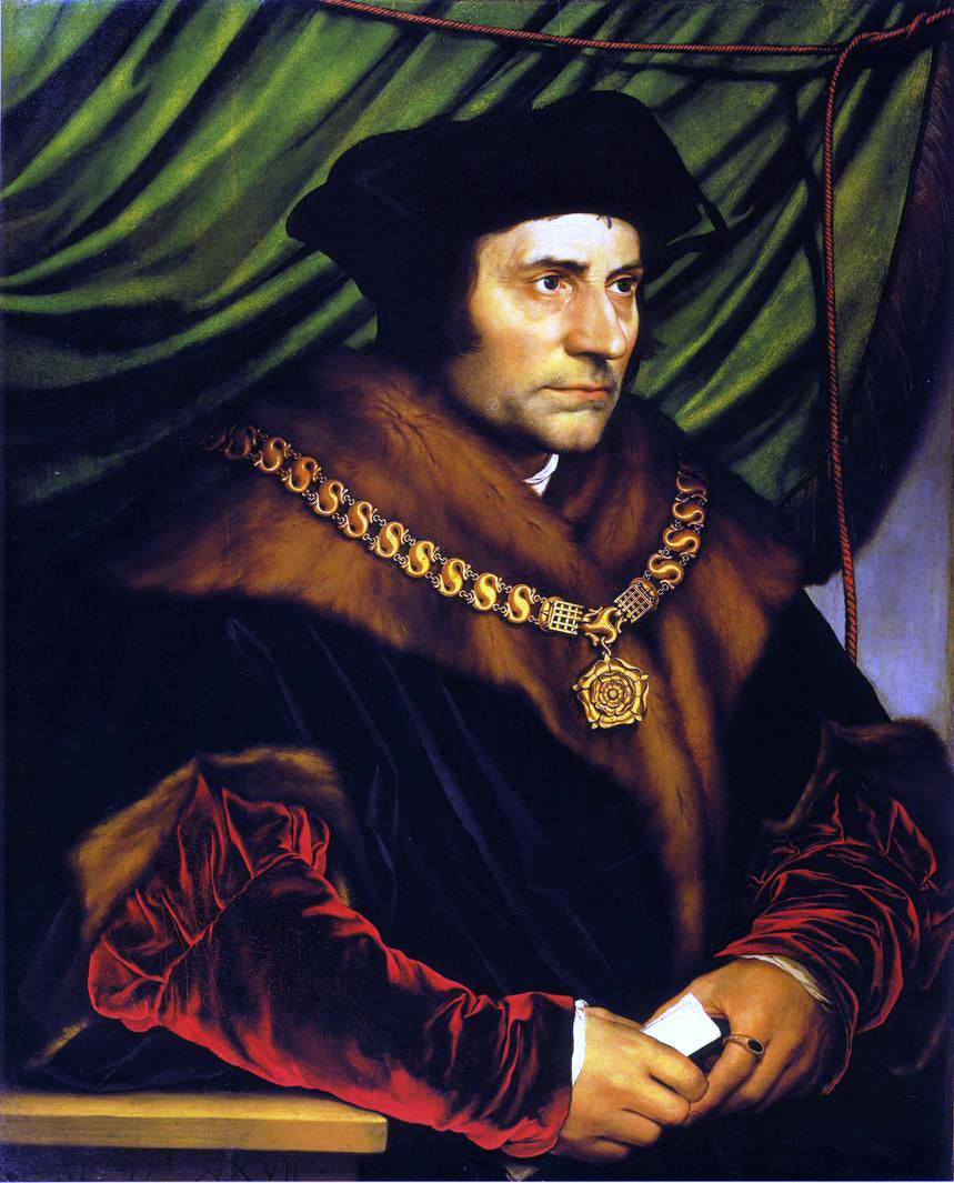 The Younger Hans Holbein Portrait of Sir Thomas More - Hand Painted Oil Painting