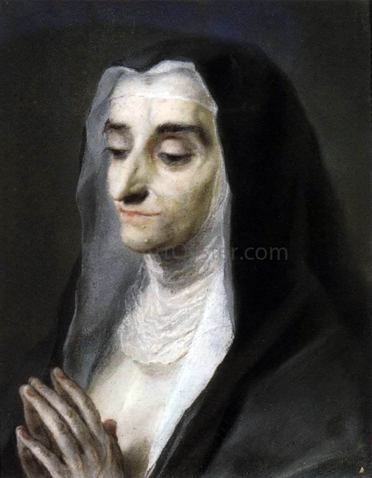 Rosalba Carriera Portrait of Sister Maria Caterina - Hand Painted Oil Painting