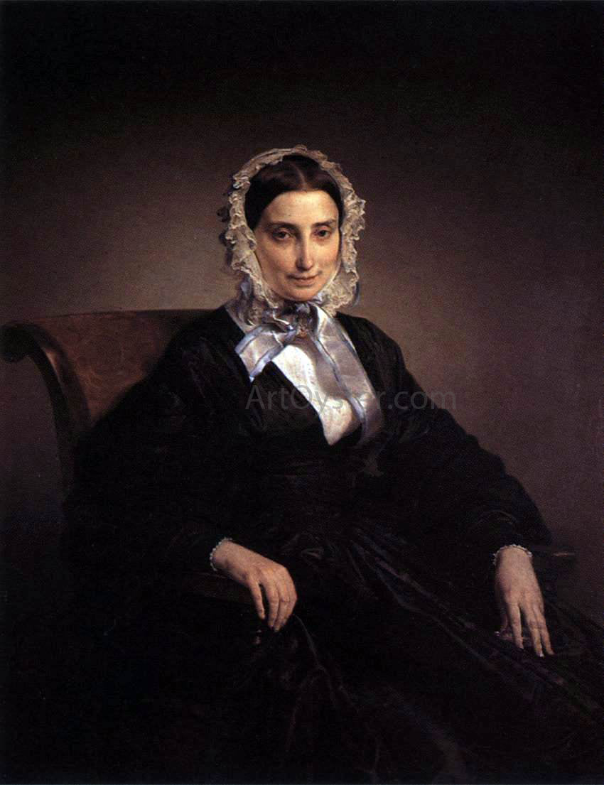 Francesco Hayez Portrait of Teresa Barri Stampa - Hand Painted Oil Painting