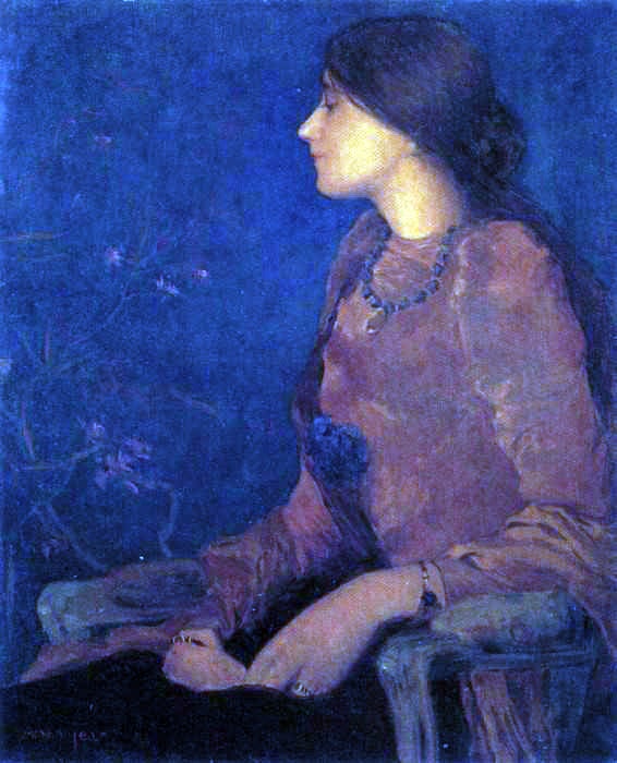  Edmond Francois Aman-Jean Portrait of Thadee Caroline Jacquet - Hand Painted Oil Painting