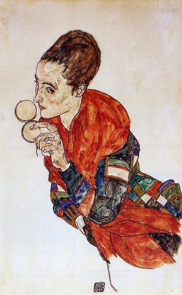 Egon Schiele Portrait of the Actress Marga Boerner - Hand Painted Oil Painting