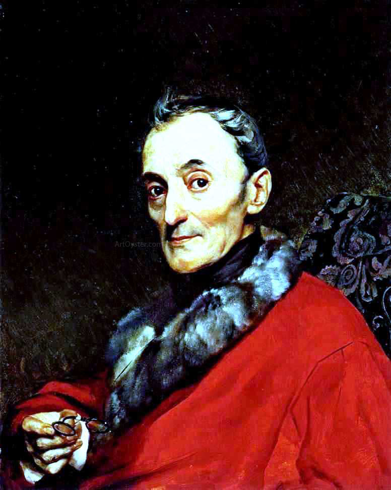 Karl Pavlovich Brulloff Portrait of the Archeologist Michelangelo Lanci - Hand Painted Oil Painting