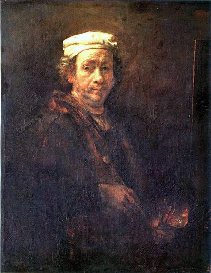 Rembrandt Van Rijn Portrait of the Artist at His Easel - Hand Painted Oil Painting