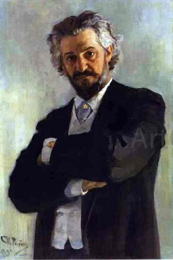 Ilia Efimovich Repin Portrait of the Cello-Player Alexander Verzhbilovich - Hand Painted Oil Painting