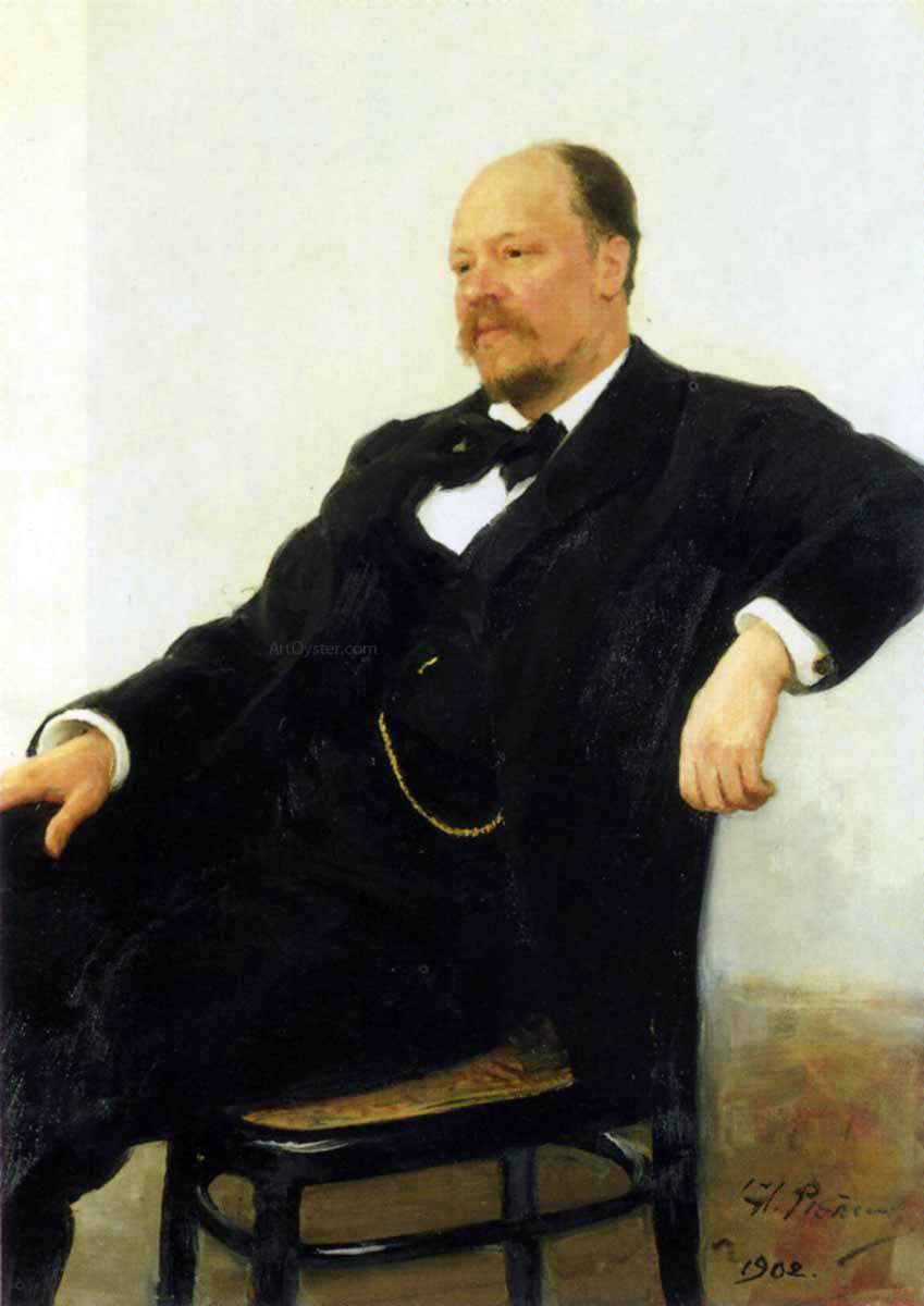 Ilia Efimovich Repin Portrait of the Composer Anatoly Konstantinovich Lyadov - Hand Painted Oil Painting