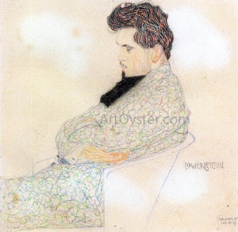 Egon Schiele Portrait of the Composer Arthur Lowenstein - Hand Painted Oil Painting