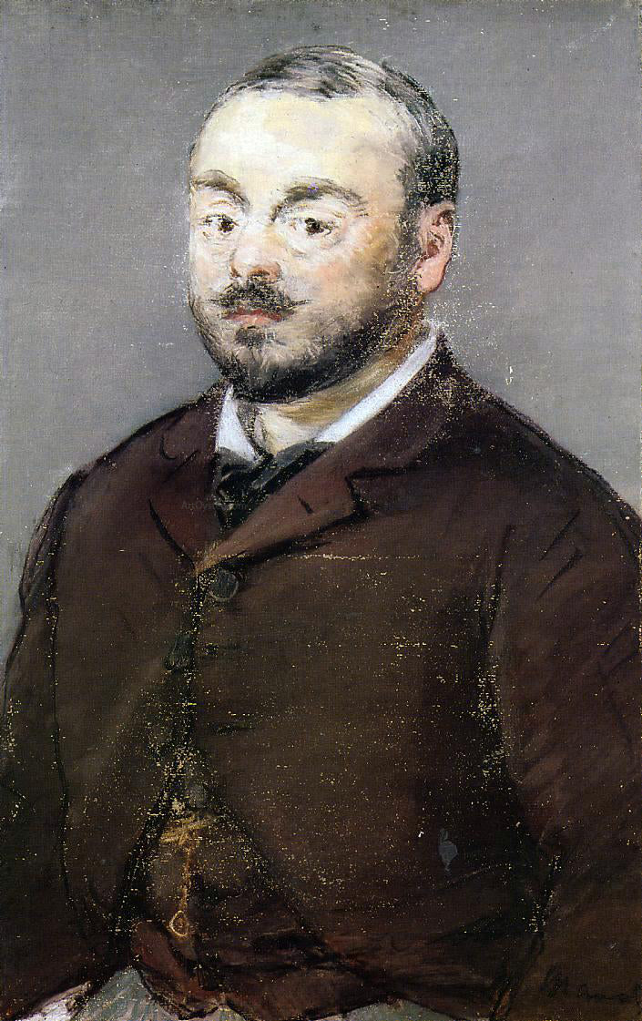 Edouard Manet Portrait of the Composer Emmanual Chabrier - Hand Painted Oil Painting