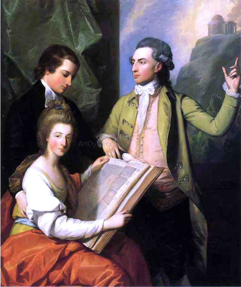  Benjamin West Portrait of the Drummond Family - Hand Painted Oil Painting