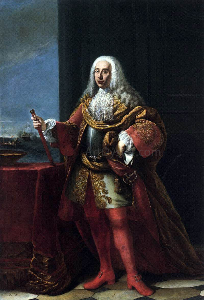 Fortunato Pasquetti Portrait of the Nobleman Gerolamo Maria Balbi - Hand Painted Oil Painting