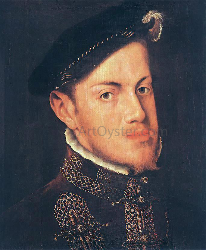 Anthonis Mor Van Dashorst Portrait of the Philip II, King of Spain - Hand Painted Oil Painting