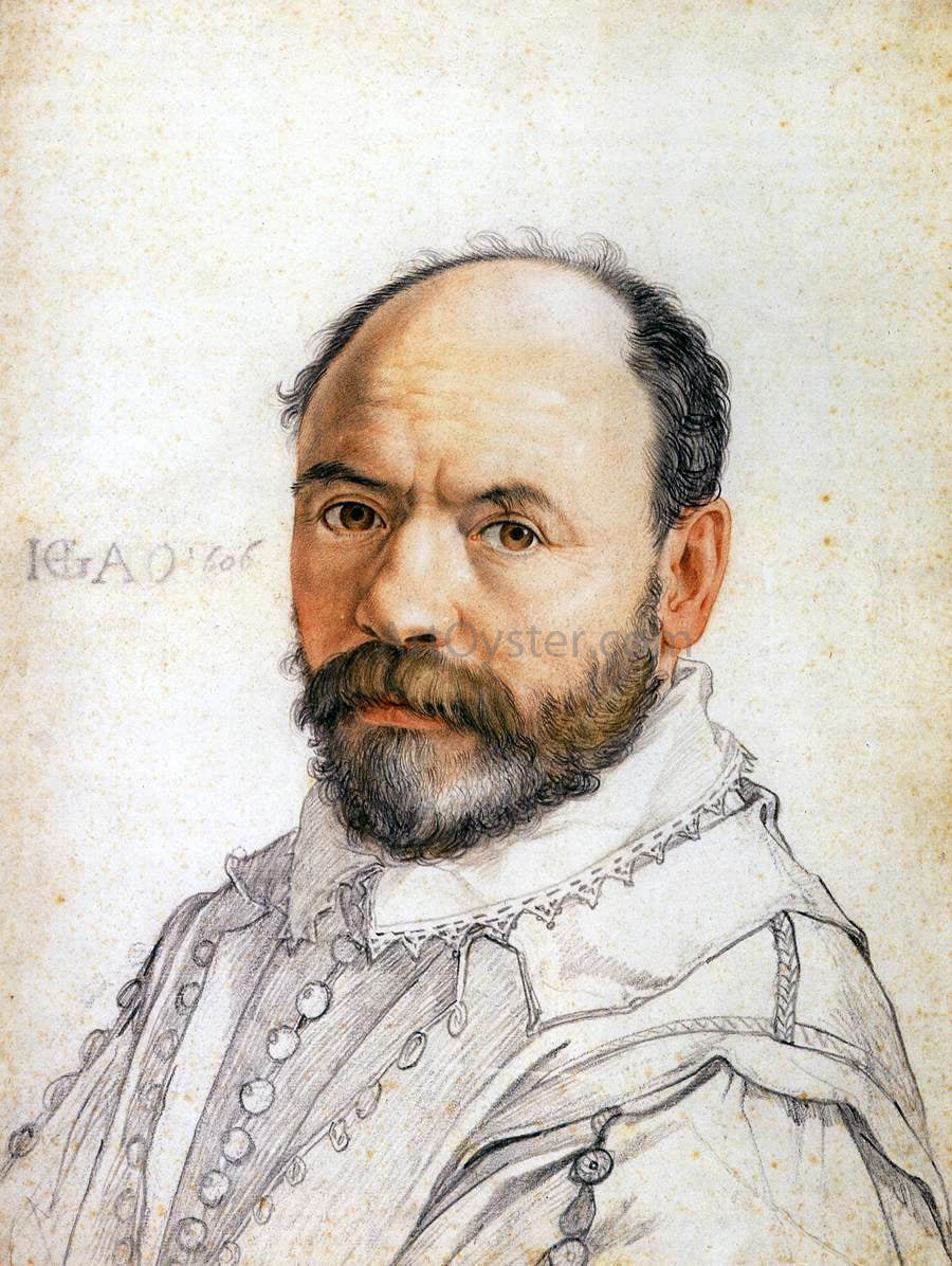Hendrick Goltzius Portrait of the Sculptor Pierre Francheville - Hand Painted Oil Painting