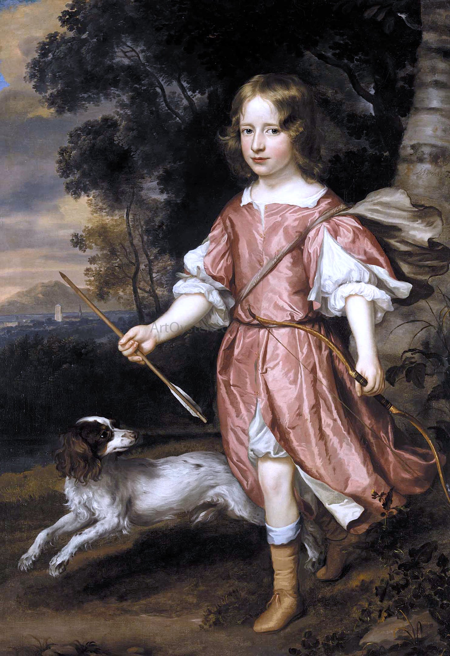Jan Mytens Portrait of the Son of a Nobleman as Cupid - Hand Painted Oil Painting
