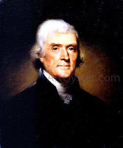  Rembrandt Peale Portrait of Thomas Jefferson - Hand Painted Oil Painting