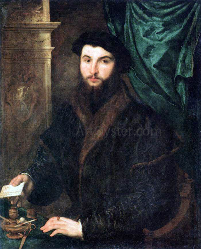 Paris Bordone Portrait of Thomas Stachel - Hand Painted Oil Painting