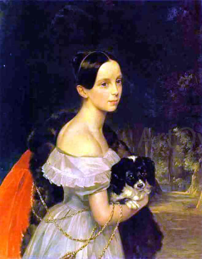 Karl Pavlovich Brulloff Portrait of U. M. Smirnova - Hand Painted Oil Painting