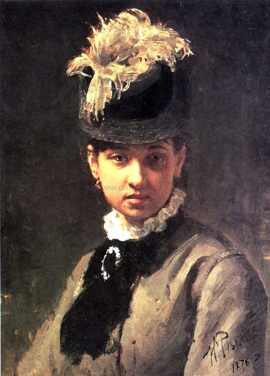 Ilia Efimovich Repin Portrait of Vera Repina, the Artist's Wife - Hand Painted Oil Painting