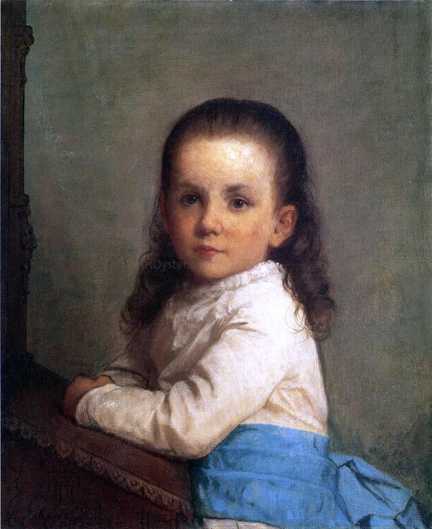 Eastman Johnson Portrait of Vinnie Packard - Hand Painted Oil Painting