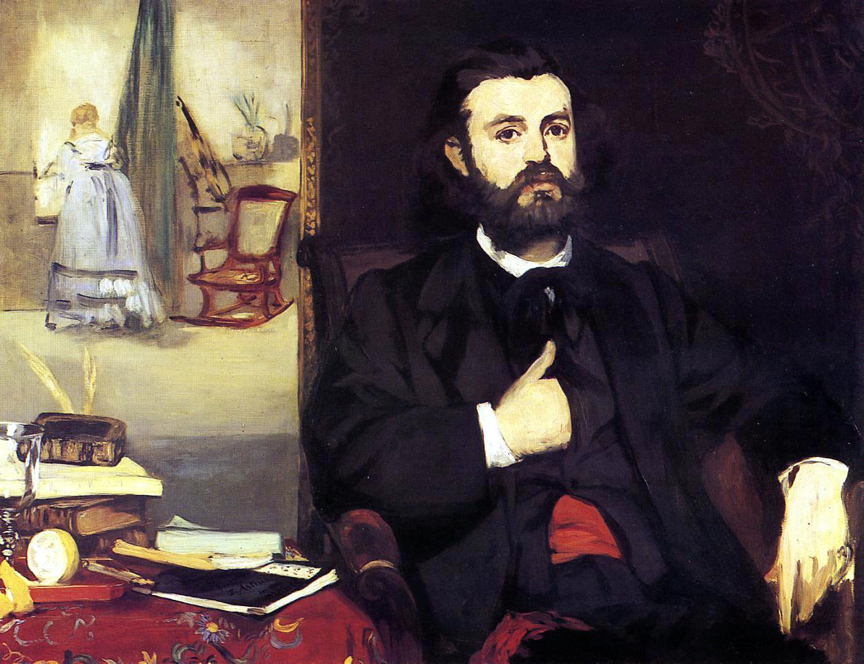 Edouard Manet Portrait of Zacharie Astruc - Hand Painted Oil Painting