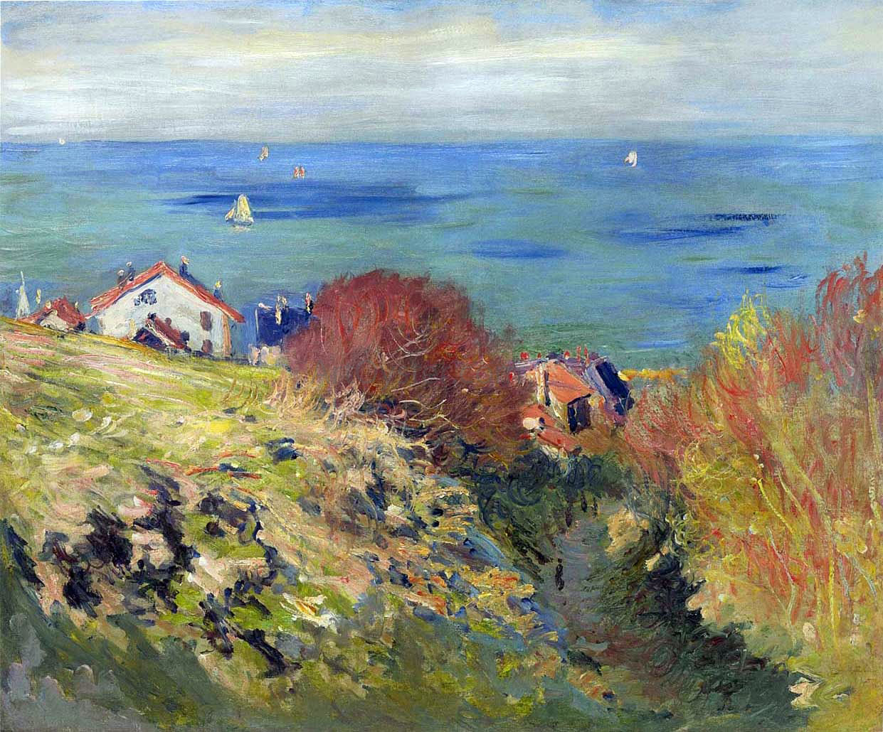 Claude Oscar Monet Pourville - Hand Painted Oil Painting