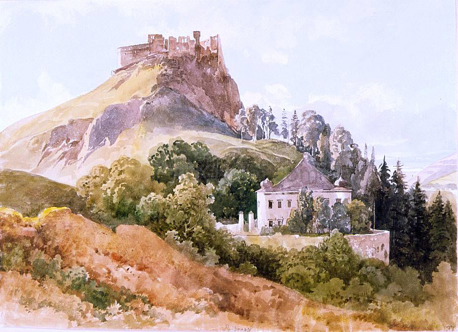 Thomas Ender Povazsky Hrad and the Renaissance Mansion - Hand Painted Oil Painting