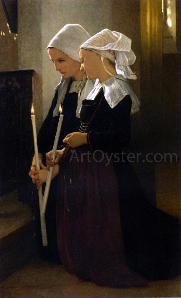 William Adolphe Bouguereau Prayer at Sainte-Anne-d'Auray - Hand Painted Oil Painting