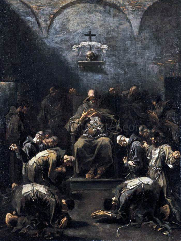 Alessandro Magnasco Prayer of the Penitent Monks - Hand Painted Oil Painting